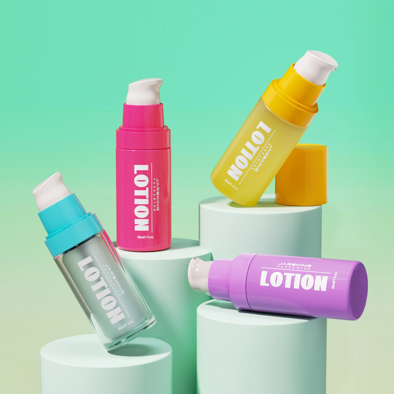 1oz Airless Pump Lotion Bottle with Soft Liner