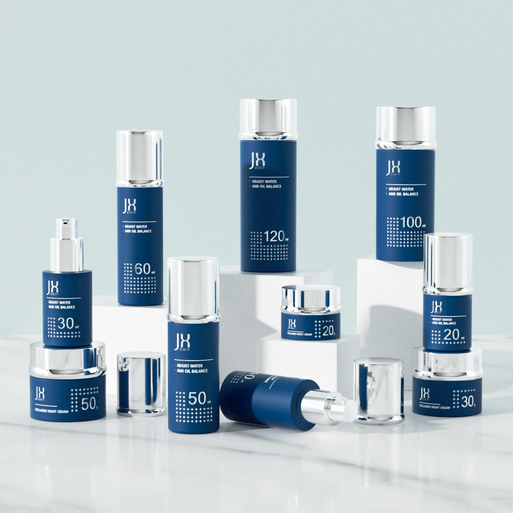 Custom Minimalist Cosmetic Glass Bottle Jar Packaging