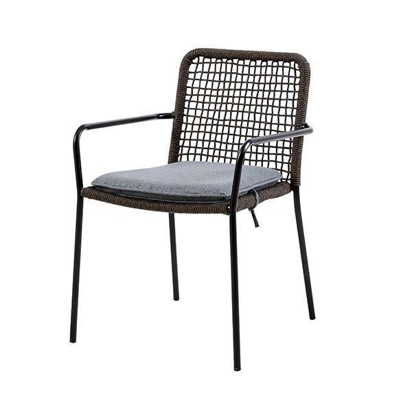 Woven Stack Chair With Cushion